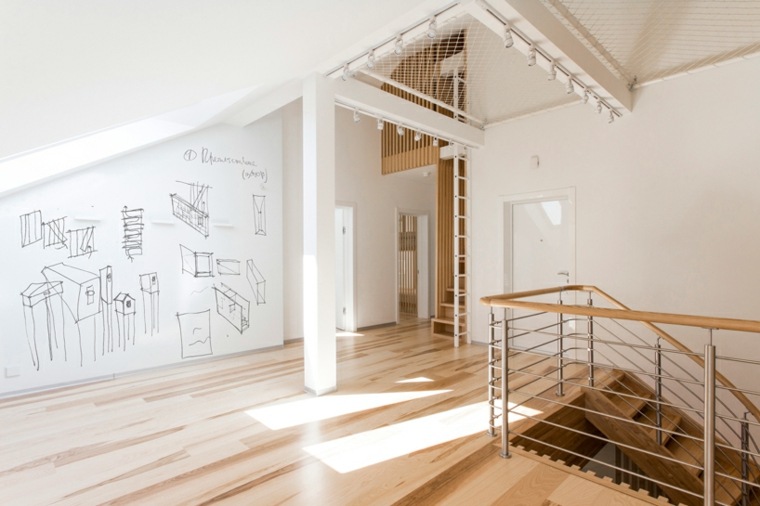 aménagement appartement design moscou parquet bois intérieur minimaliste ruetemple
