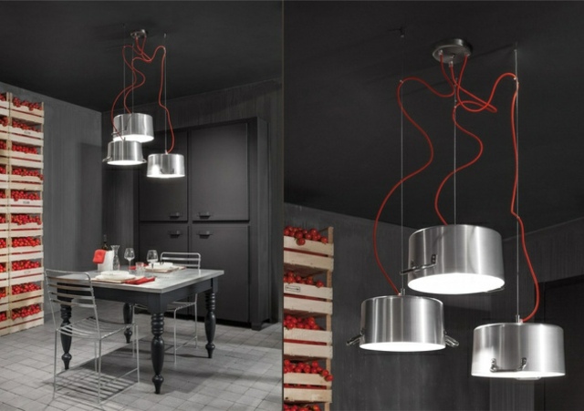 luminaire suspendu design cuisine salle à manger style industriel