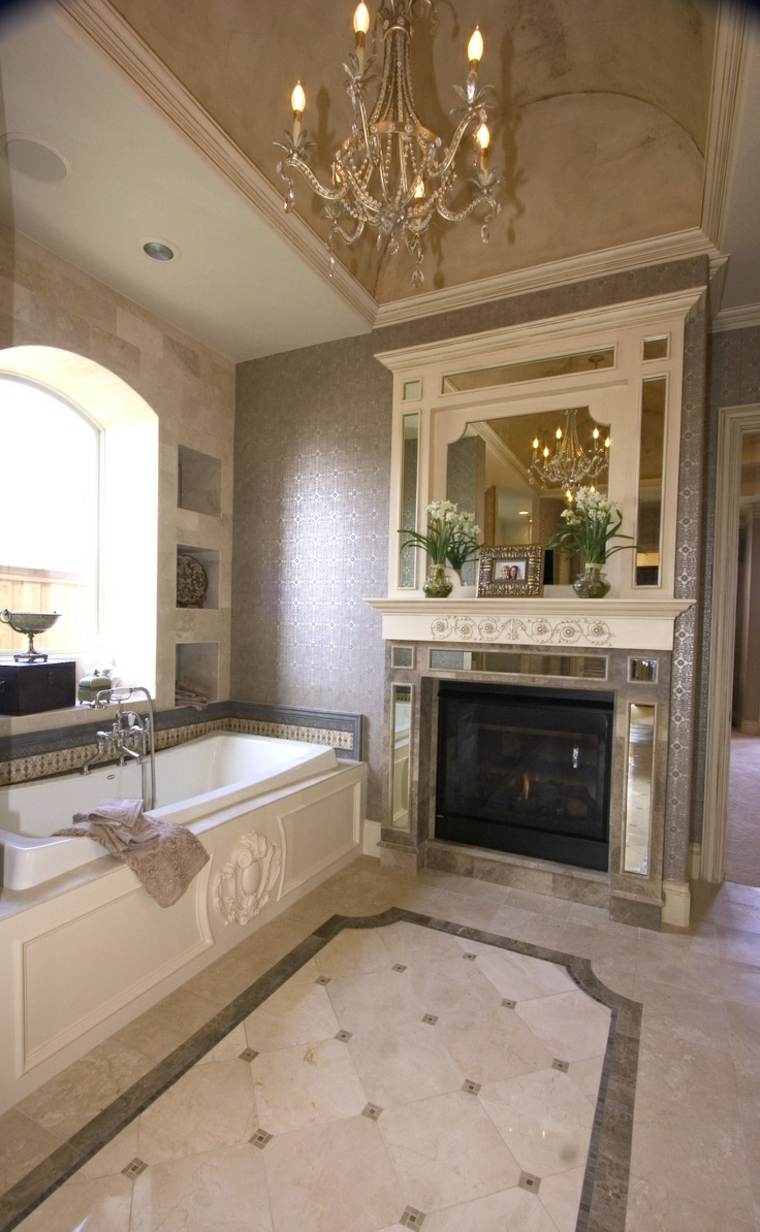 modeles salles de bains de luxe cheminees anciennes
