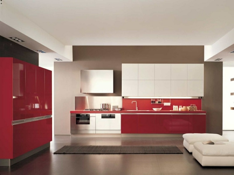 modèle de cuisine rouge design