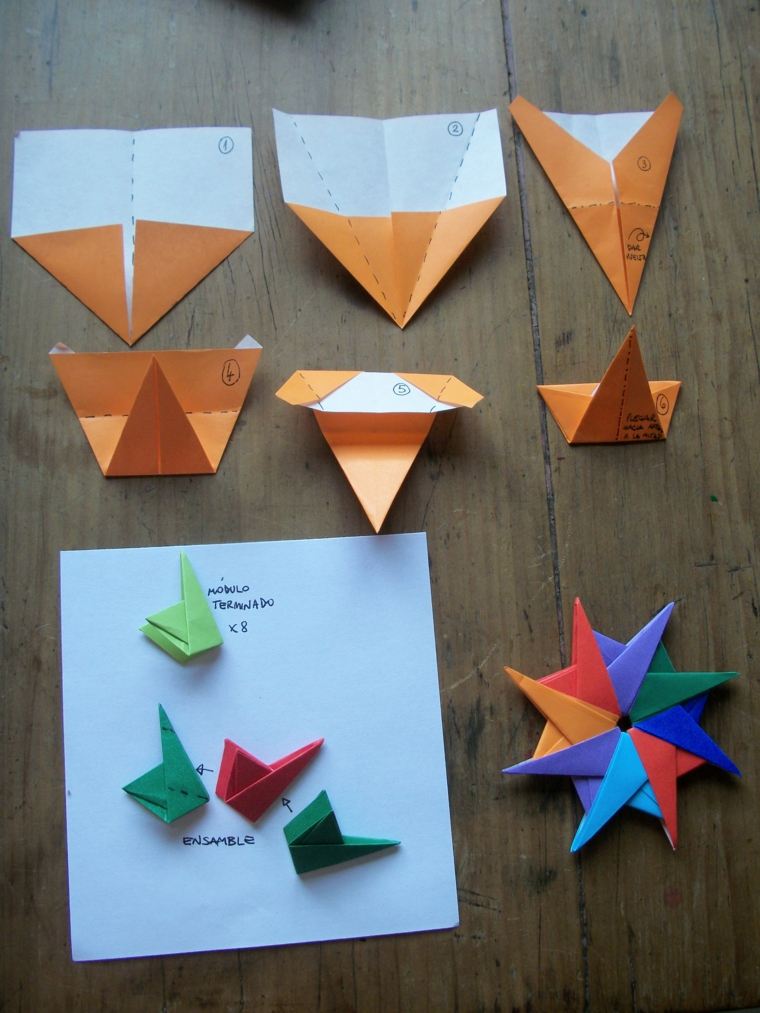 origami Noel etoile explication