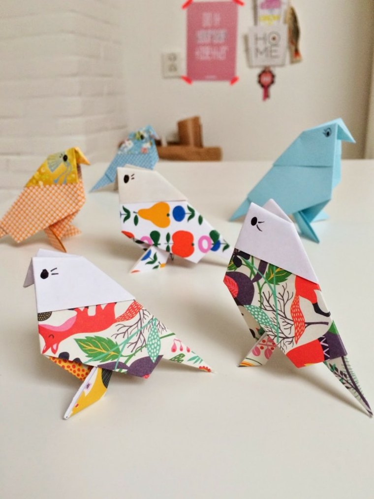 origami Noel oiseaux deco
