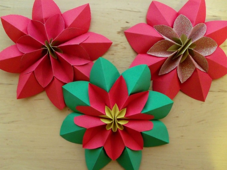 origami déco Noël fleur originale