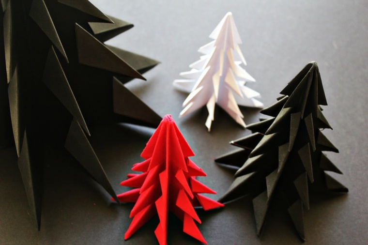 origami deco Noël sapins originaux