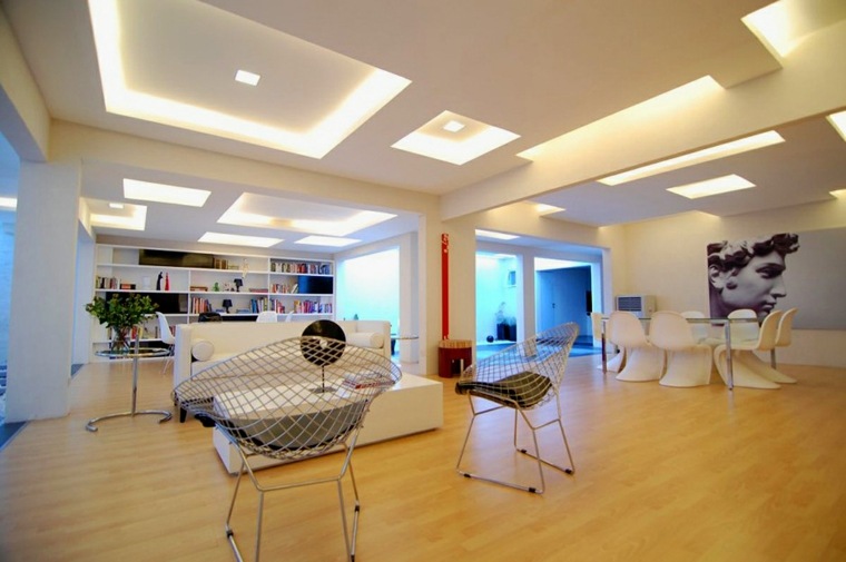 plafond design idee salon