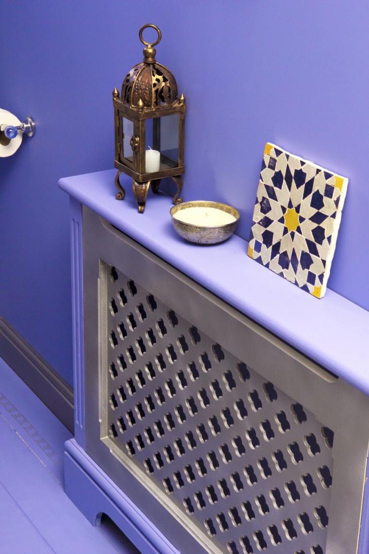 cacher un radiateur design d intérieur tableau mur déco idée chambre bleue