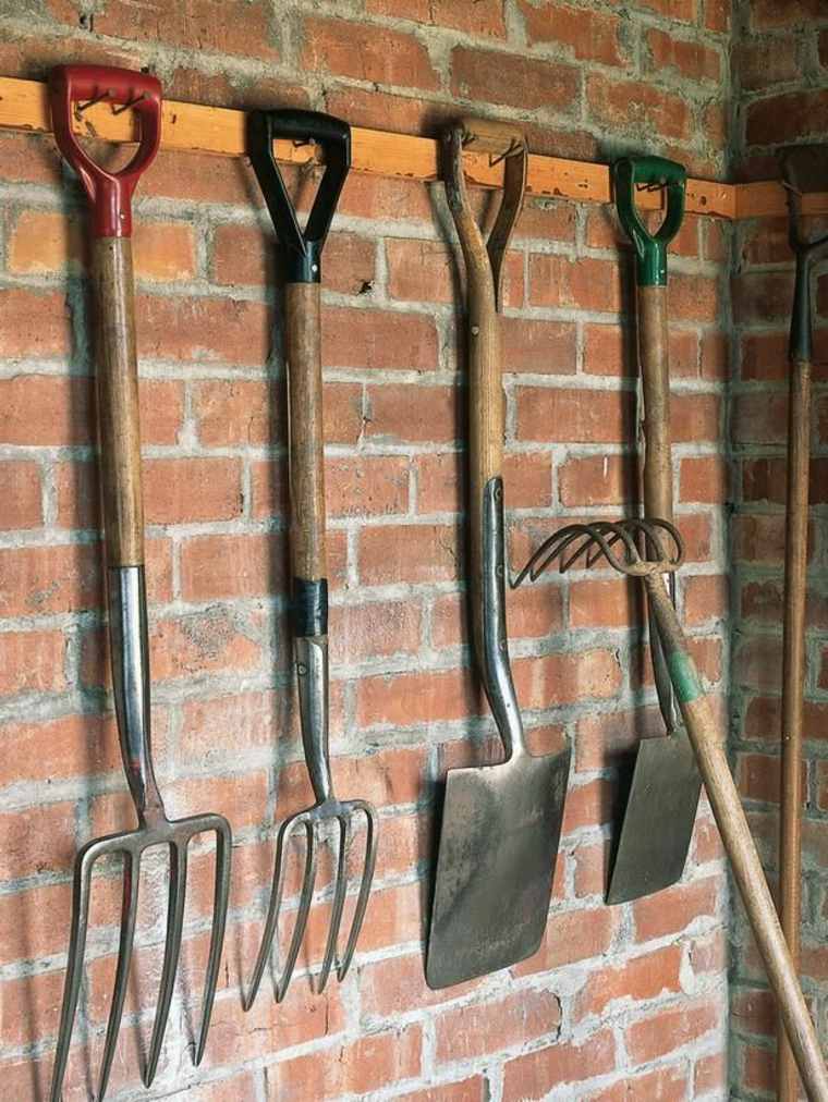 range garage outils de jardin accrochage au mur 