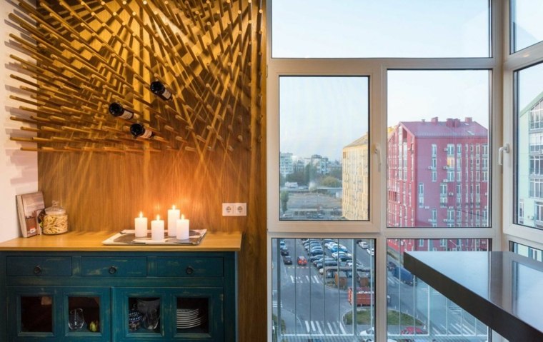 intérieur contemporain idée réaménagement appartement cuisine porte-bouteilles bois svoya studios 