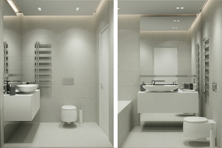 toilettes aménagement WC idée design miroir évier déco