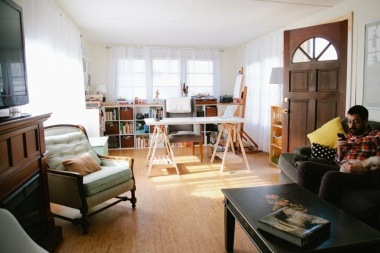 intérieur hipster salon moderne idée aménagement petit appartement 