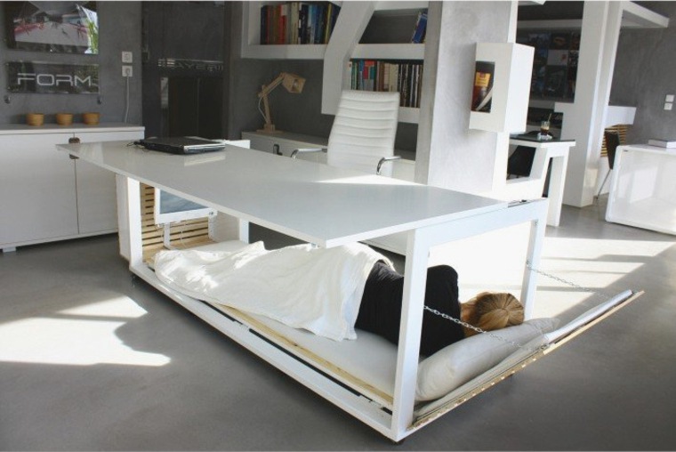 lit-bureau design bureau-lit travail idée meuble design studio nl