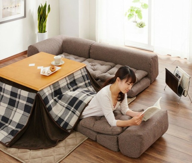 kotatsu acheter idée table bois japonaise lit chauffage intégré 