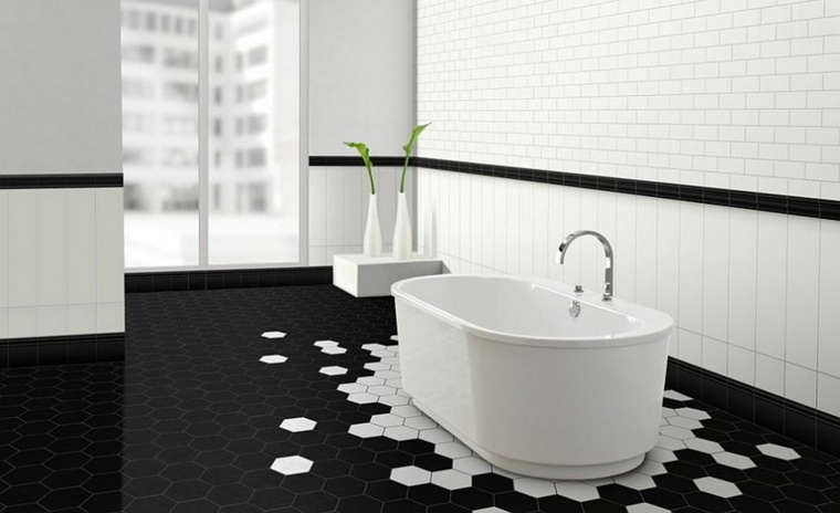 deco design salle de bain geometrique