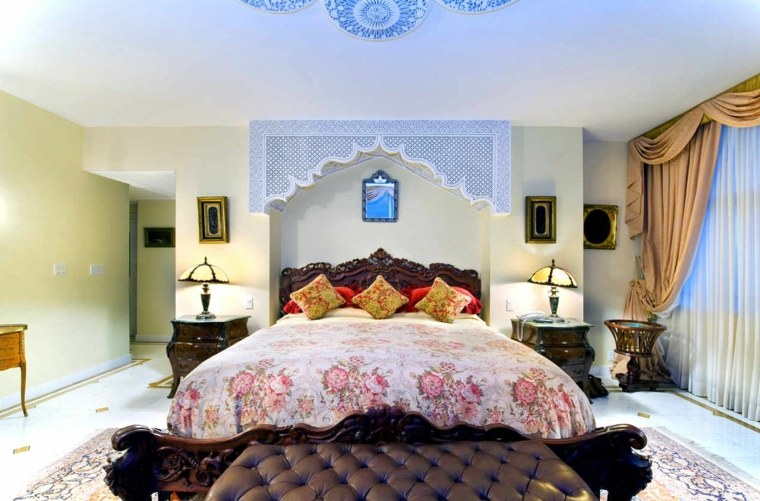 tête de lit orientale meuble maroc bois