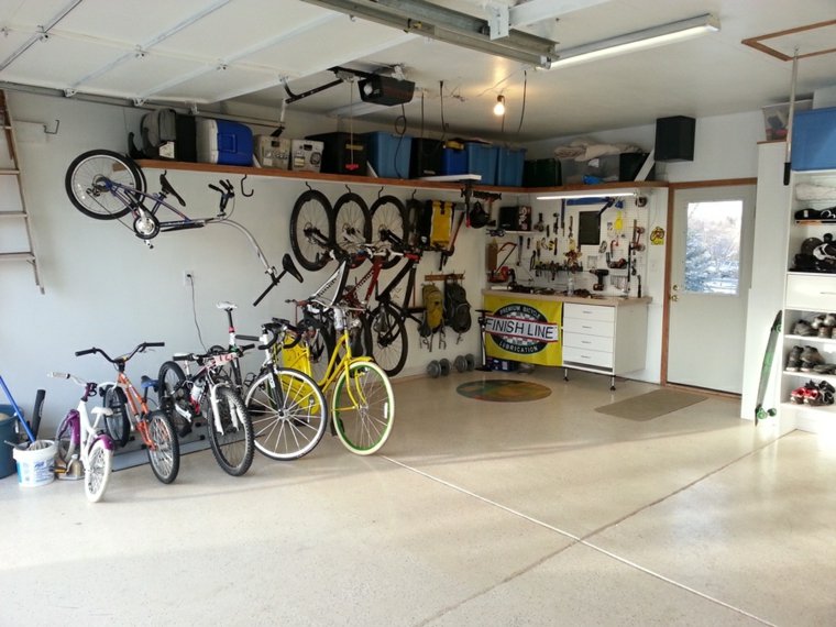 garage vélo organisation idée aménagement pratique garage 