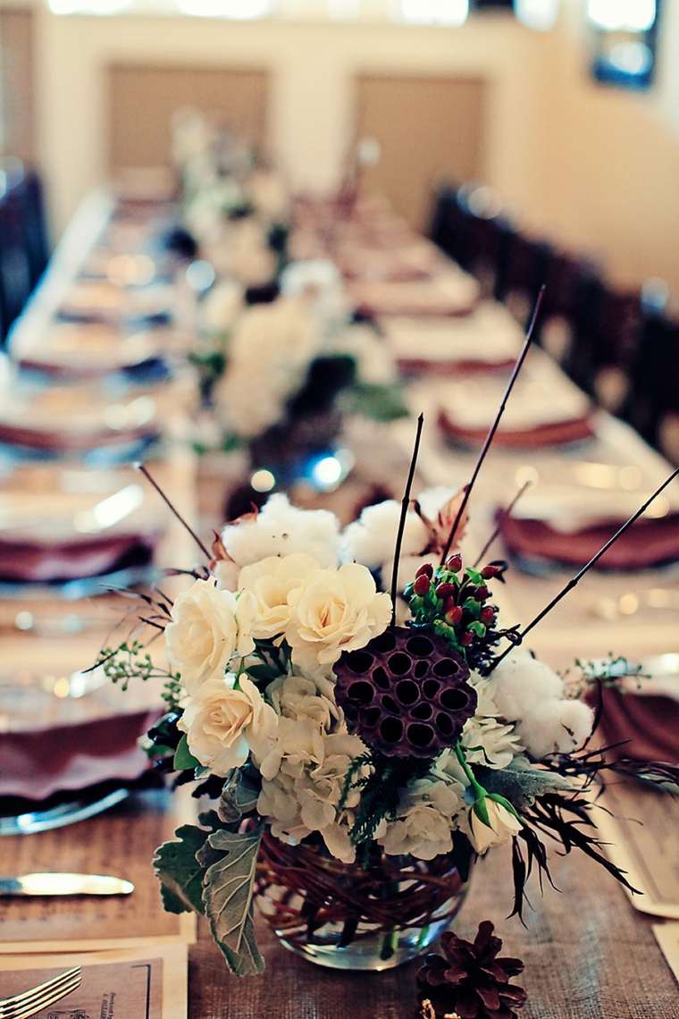 deco table mariage idee fleurs 