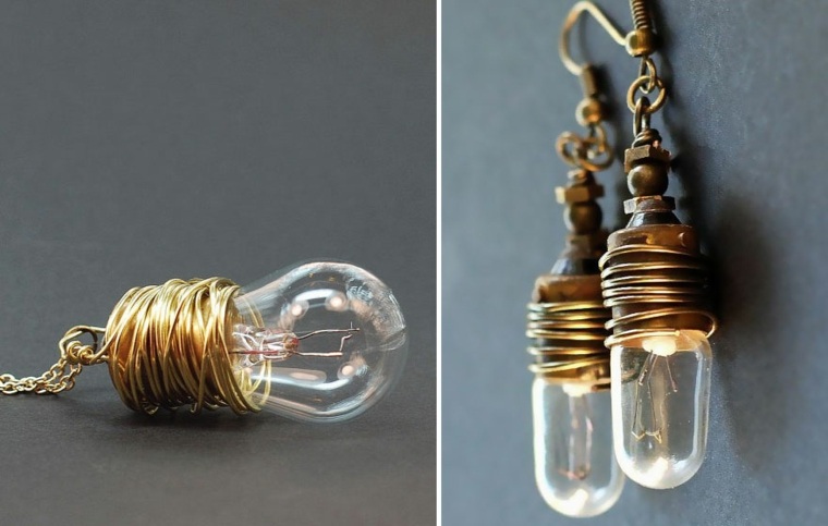ampoules recyclage idée intérieur déco originale suspension déco originale 