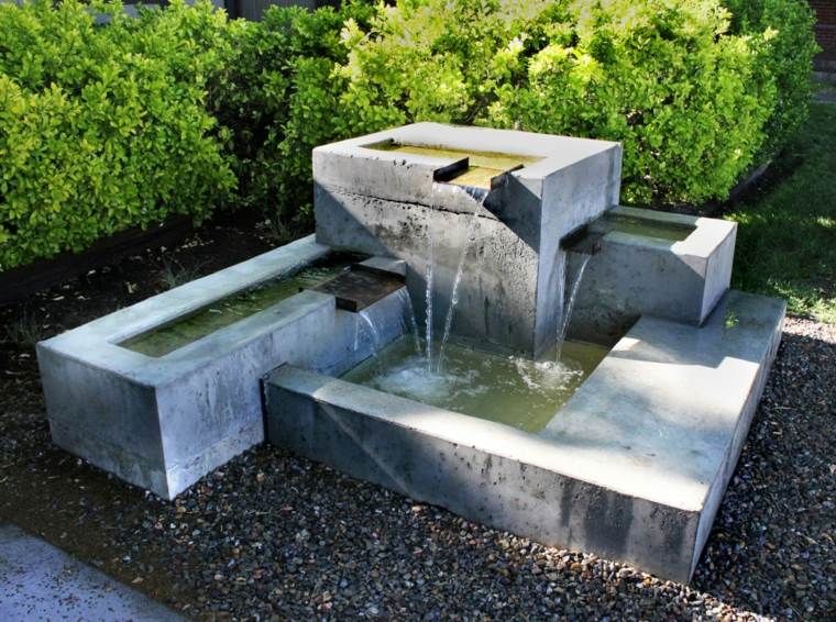 bassin cascade idée aménagement fontaine pierre