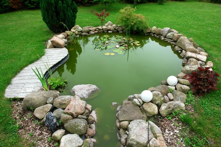 jardins aquatiques bassin idée aménagement pierres déco