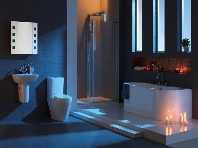 bougie romantique salle de bain ultra moderne