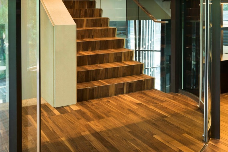 cafe design escalier moderne bois