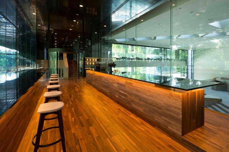 café moderne design bois