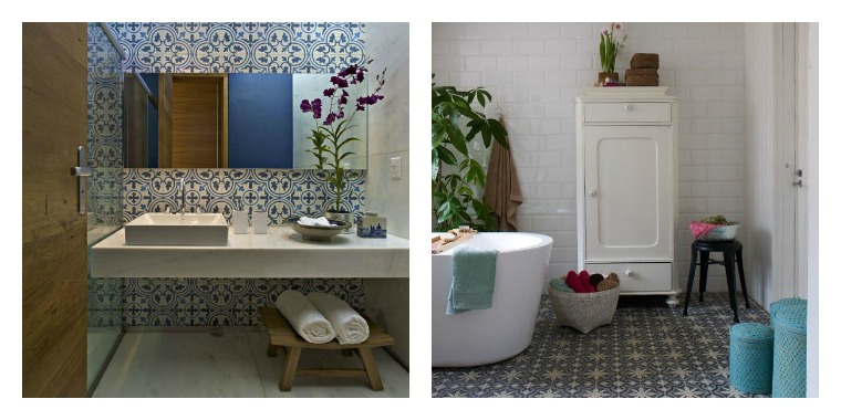 zellige cuisine idée salle de bains évier déco fleurs carrelage marocain