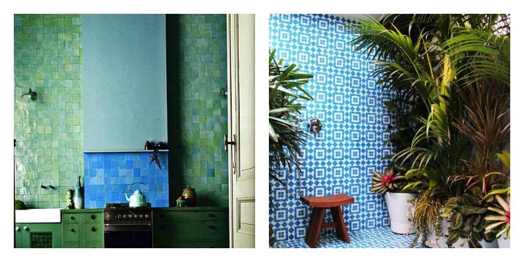 idée carrelage à carreaux style marocain design intérieur salle de bains
