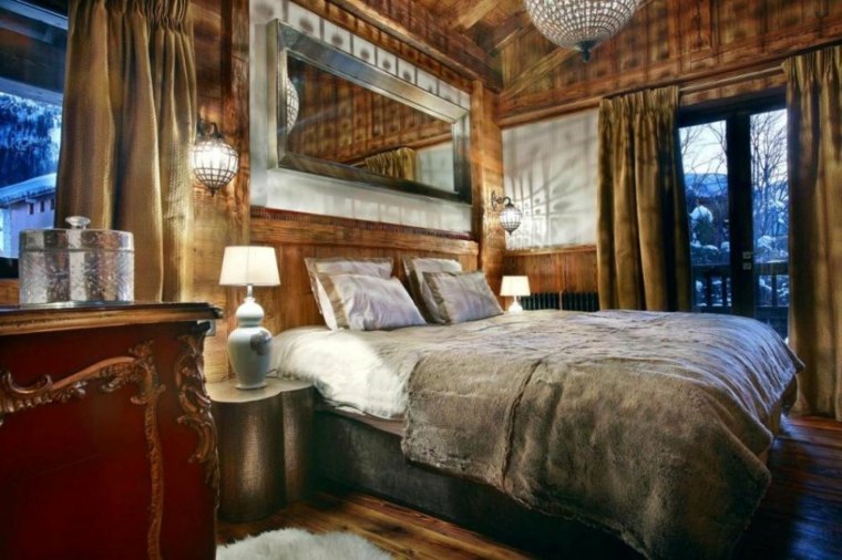 chambre chalet decoration luxe