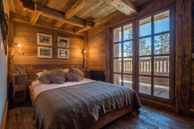 deco ambiance chalet chambre 