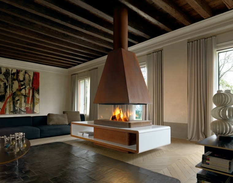cheminée design central moderne idée salon moderne helsinki piazzetta