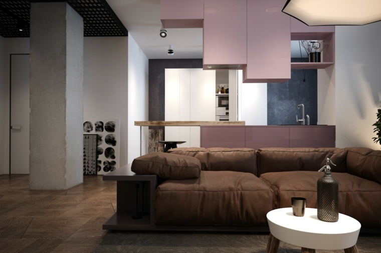 intérieur design meuble séparation cuisine salon design intérieur moderne bar bois