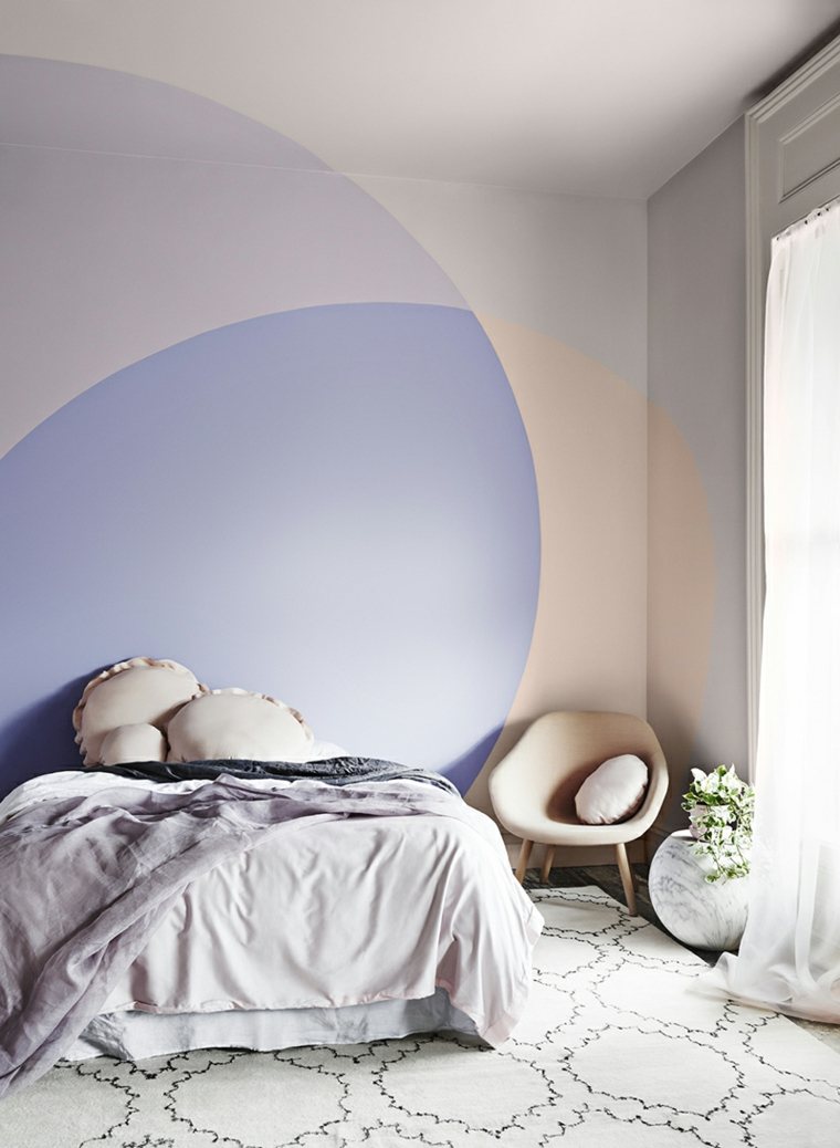 decoration chambre moderne rose bleu
