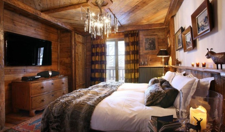 chambres decoration style chalet