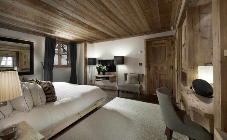 idee interieur chambre chalet
