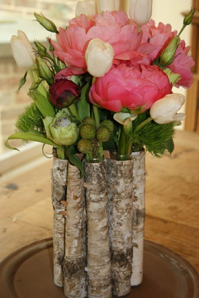 déco fleurs vase original