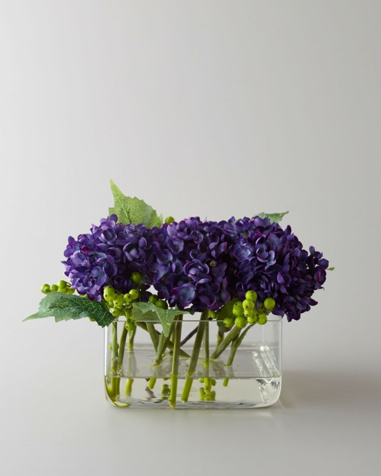 déco fleurs vase verre transparent