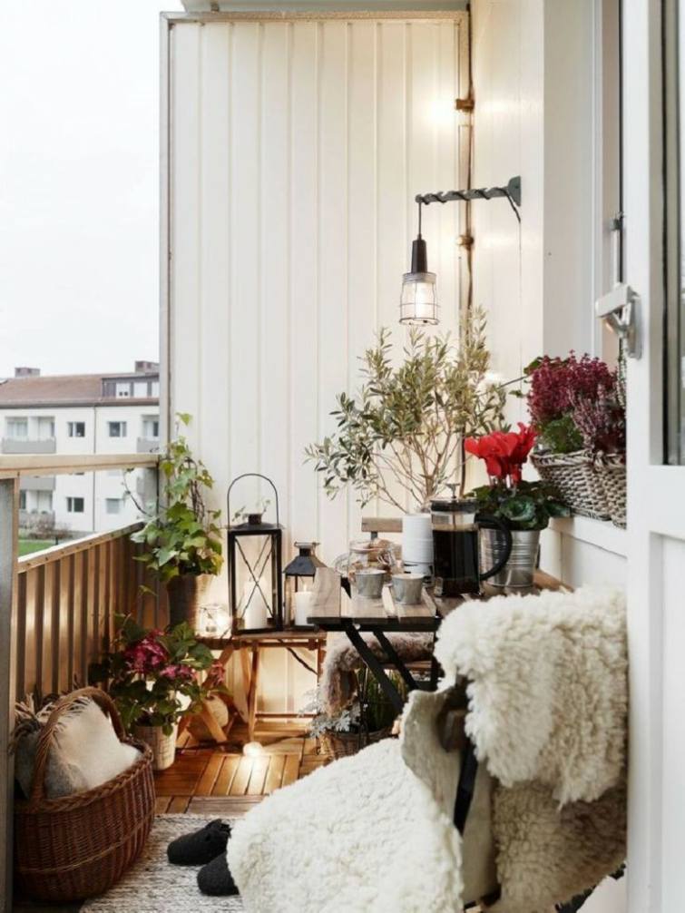 décoration balcon style scandinave