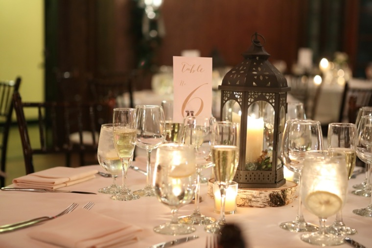 décoration table mariage hiver lanterne