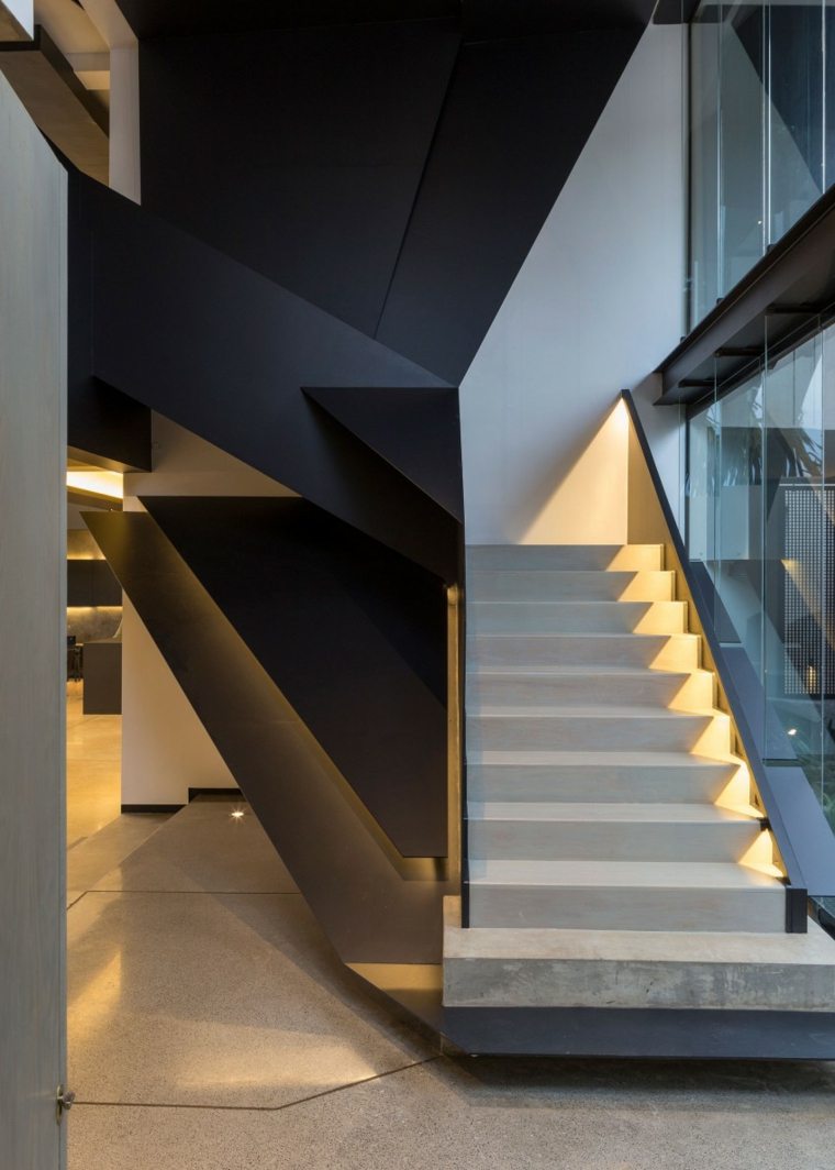 design intérieur escalier béton idée maison contemporaine design