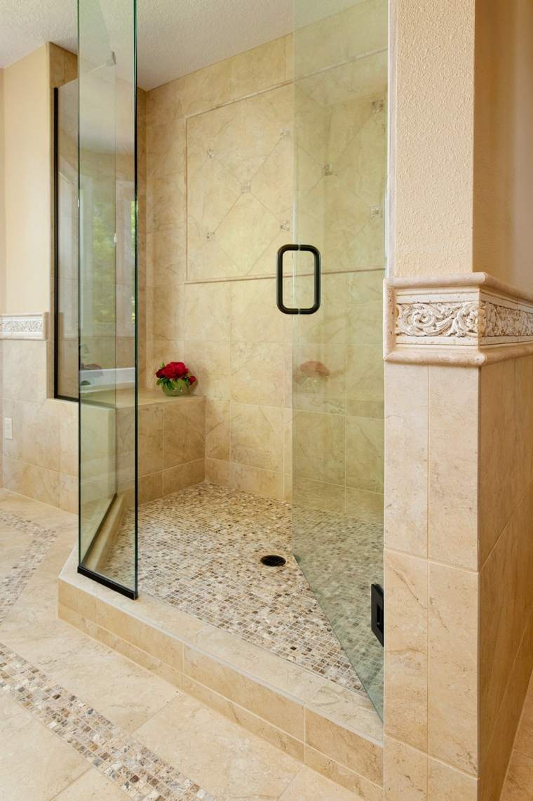 porte douche design classique idée carrelage salle de bain carrelage 
