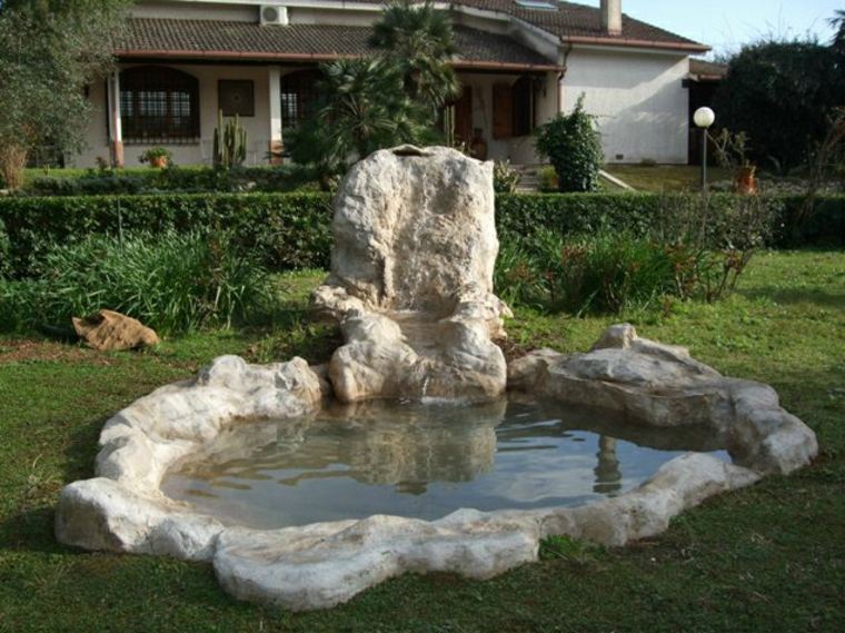 idée bassin pierre design moderne extérieur jardin
