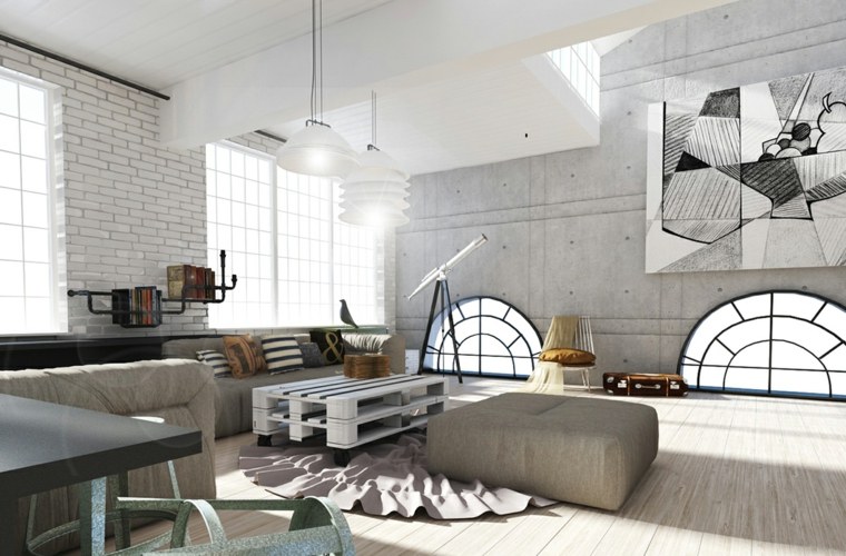 loft contemporain aménagement intérieur contemporain meuble moderne design interiéur moderne déco table palettes