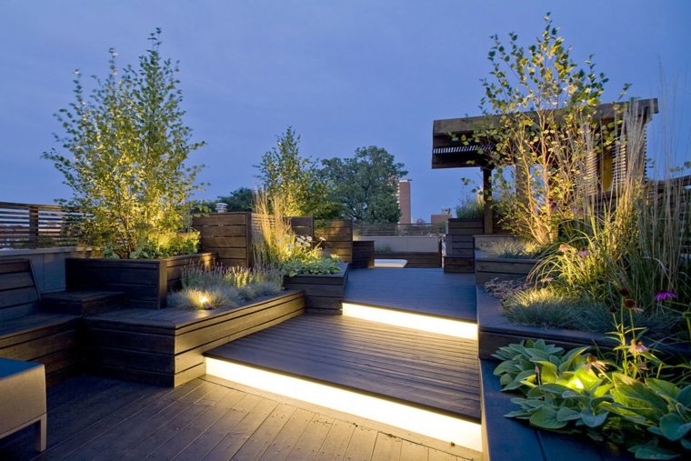 luminaire extérieur design terrasses modernes