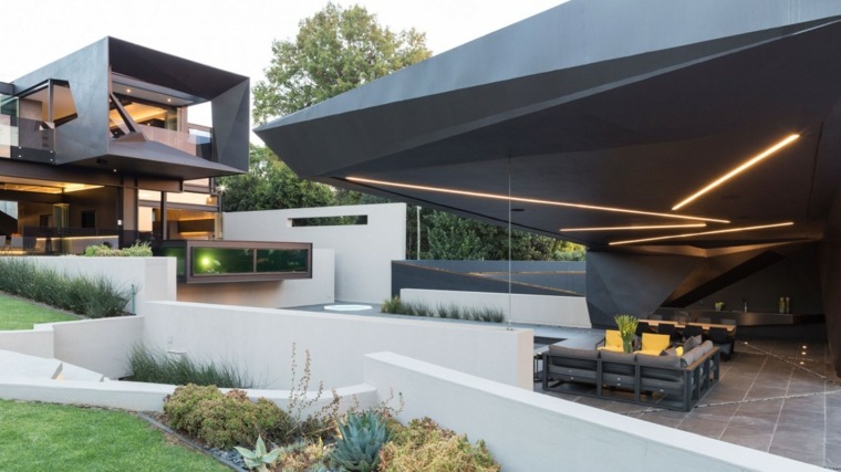 maisons modernes design idée extérieur contemporain terrasse