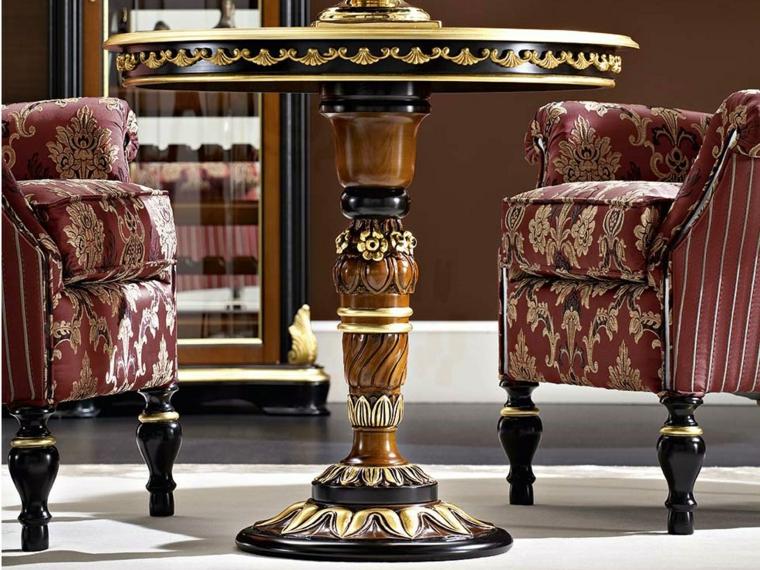 table baroque salon design idée fauteuil aménagement déco salon