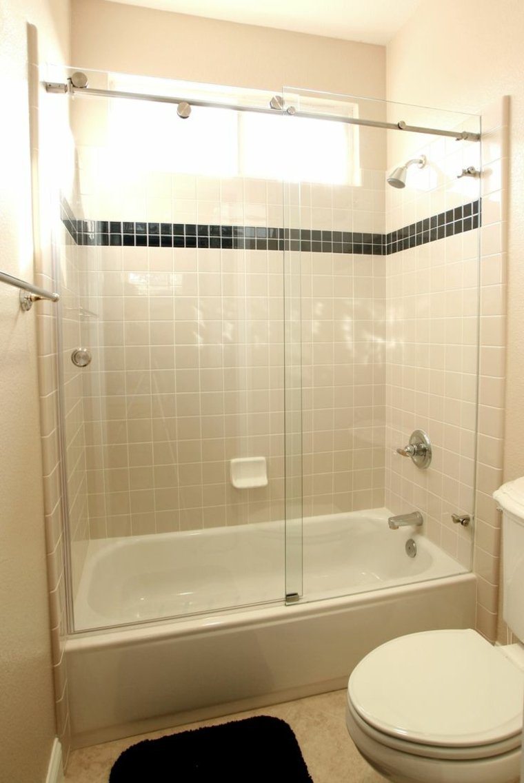 cabine de douche porte coulissante idée toilettes design déco