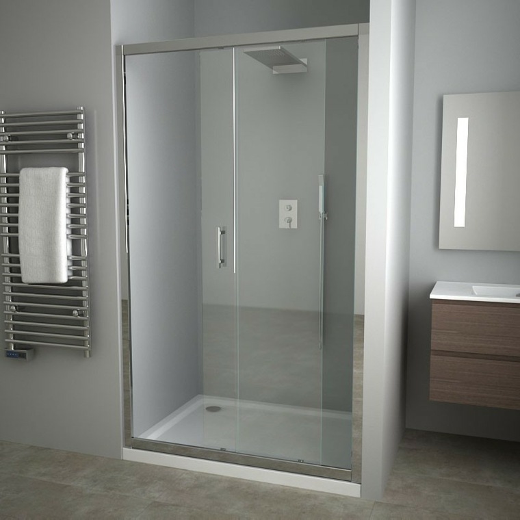 porte douche cabine design idée salle de bain paroi 