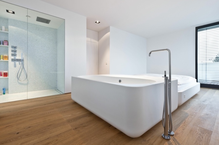 parquet salle de bain design moderne