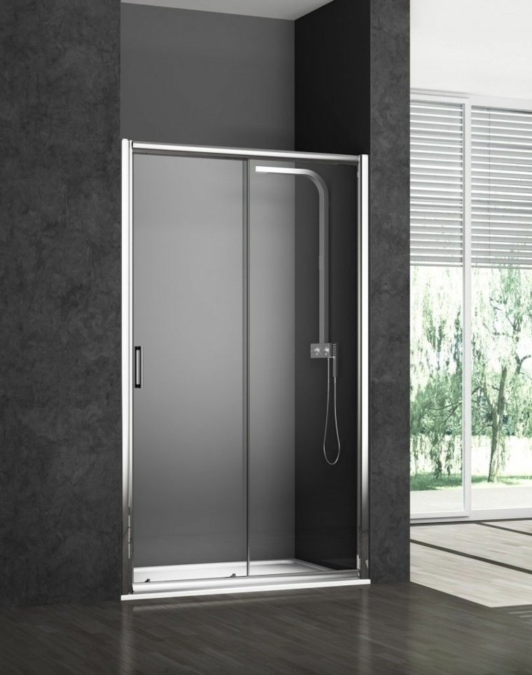 porte de douche coulissante idée design salle de bain
